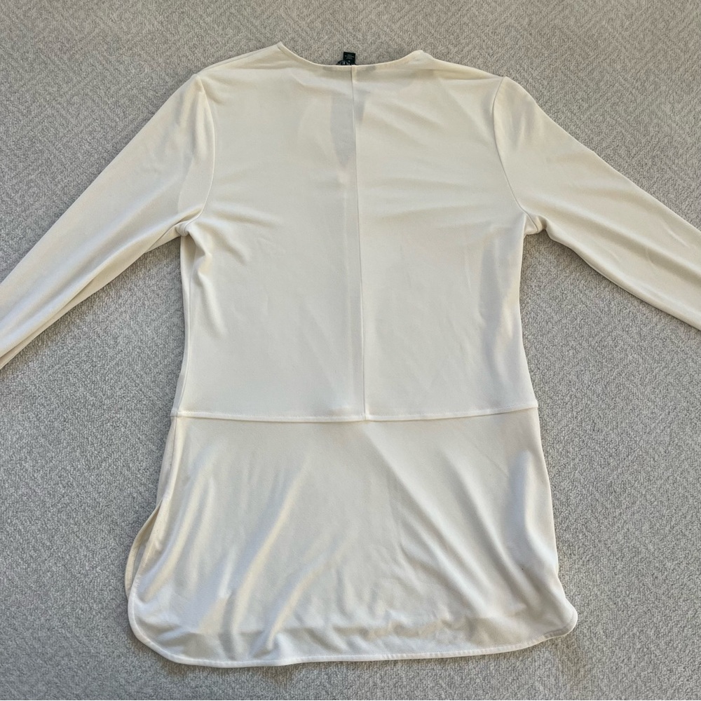 Ralph Lauren Long Sleeve Tunic Top in Ivory White - Picture 2 of 3
